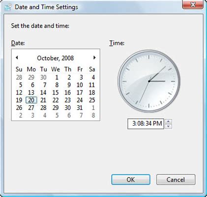 Setting the Time and Date .